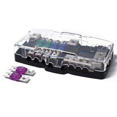 Iluminación de cuatro terminales del coche rv Mini Fuse Holder With LED de la nave de la caja de conexiones