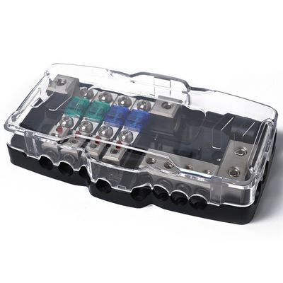 Iluminación de cuatro terminales del coche rv Mini Fuse Holder With LED de la nave de la caja de conexiones
