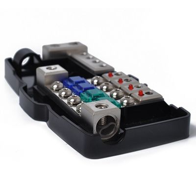 Iluminación de cuatro terminales del coche rv Mini Fuse Holder With LED de la nave de la caja de conexiones