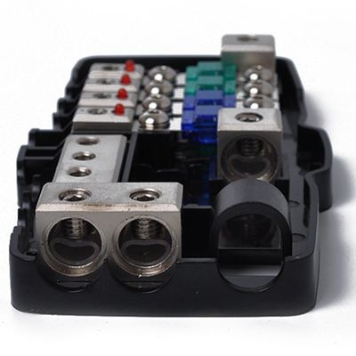 Iluminación de cuatro terminales del coche rv Mini Fuse Holder With LED de la nave de la caja de conexiones