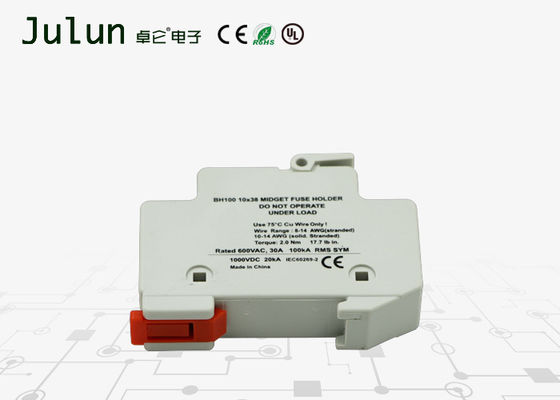 力の適用1000V低電圧のヒューズ ブラケット10x38mm DINの柵の土台