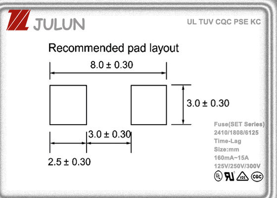 Cầu chì chip vuông 125V 0603 1206 1808 2410 6125
