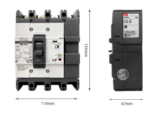 LG / LS التسرب قواطع دوائر كهربائية بلاستيكية شل EBS سلسلة