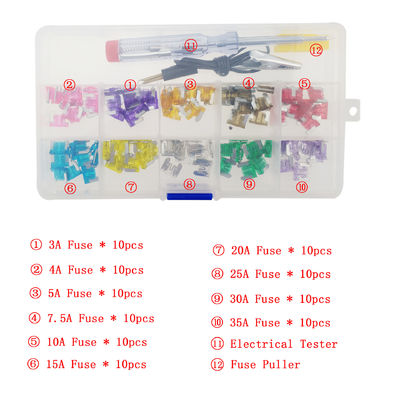 Larghezza di assicurazione 1cm degli insiemi di Mini Micro Fuse Zinc Tablet 100 delle scatole di plastica