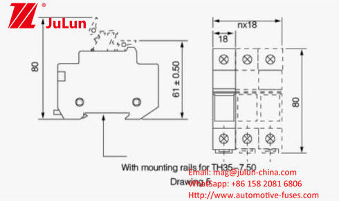 Cylindrical Shape Solar PV Fuse 1000VDC With 30kA Breaking Capacity And Ceramic Body