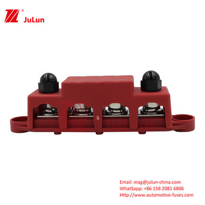 4-Stud Distribution Block 62.5A Rated Current High Temperature Resistance M8 M10 Per Column