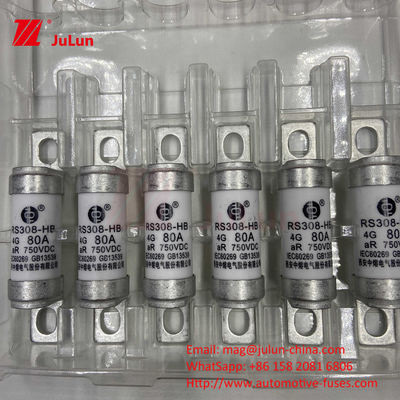 ฟิวส์รถไฟฟ้า EV สําหรับ DC750V ฟิวส์ DC750V 10A 15A 20A 25A 30A สําหรับการใช้งานรถยนต์ RS308