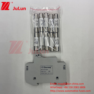 Solar Pv Fuse / Din Rail Solar Fuse Holder for Inverter 1500VDC 1000VDC 500VDC 10A-63A 30kA