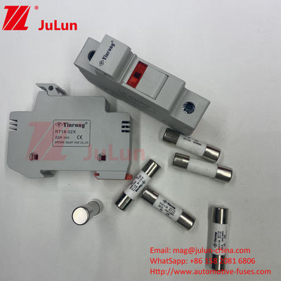 Holder With Ceramic Fuse For PV Module Protection 15A Solar PV Fuse 1000V 10*38mm Din Rail Solar Fuse An