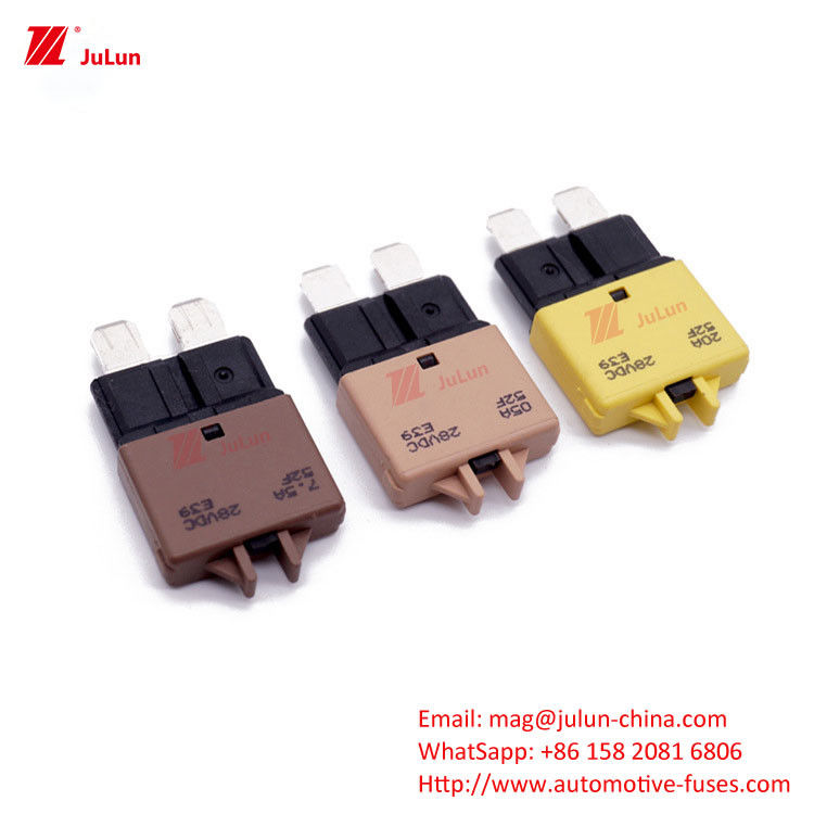 Restorer Motor Ship Chip Type In Line Circuit Breaker Protector UL VDE Standar -45-180°C Kisaran suhu