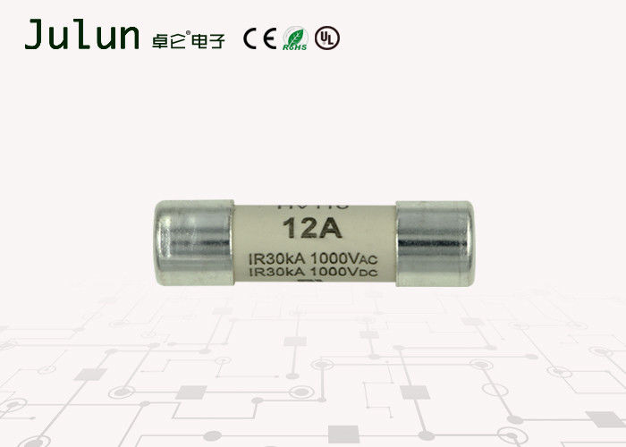 10x38mm 12 Amp Solar Pv Cầu chì 1000V AC / DC cho thiết bị HVDC /