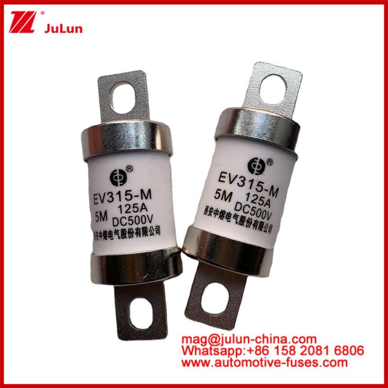 EV315-M 5M 125A HS 500VDC Truck Heavy Tubular Electric Vehicle Fuse Constant Copper With Utilization Category EV